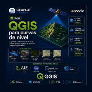 QGIS para crear curvas de nivel con datos satelitales